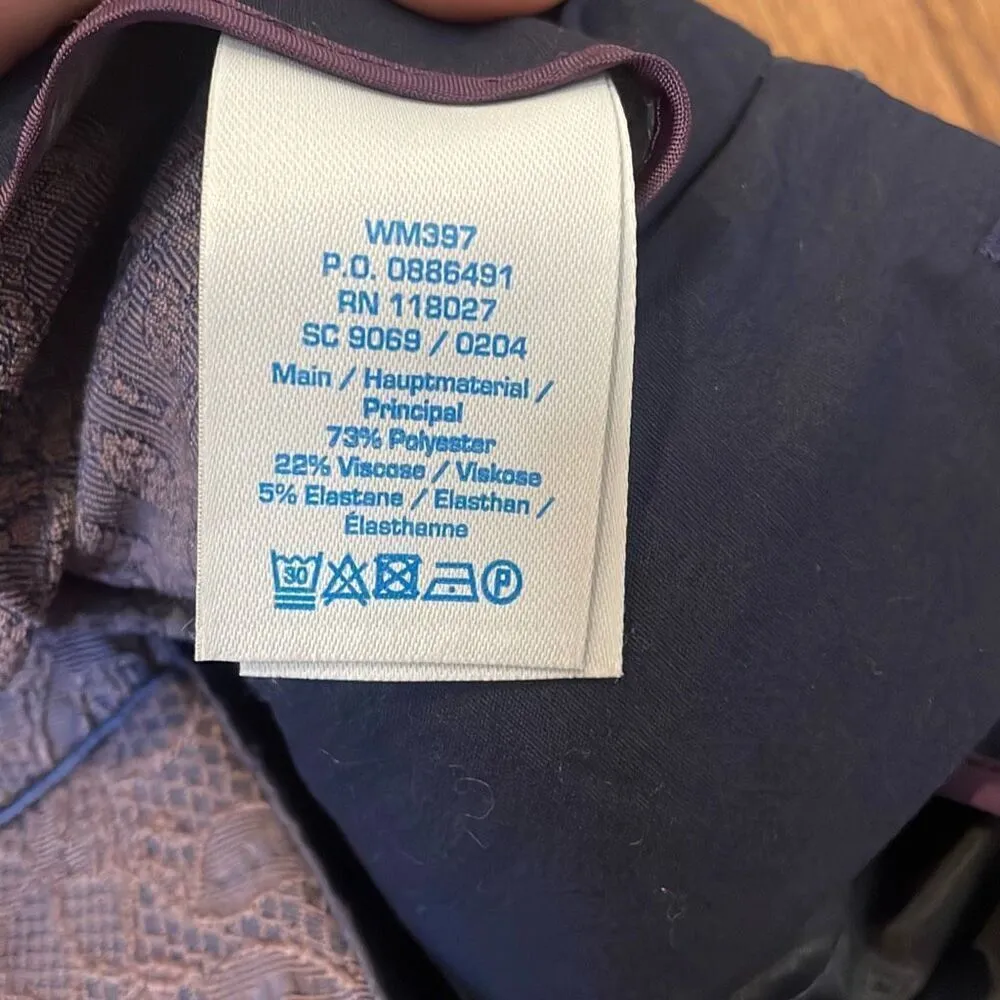 Boden purple lace overlay straight pant size 2p - Image 4