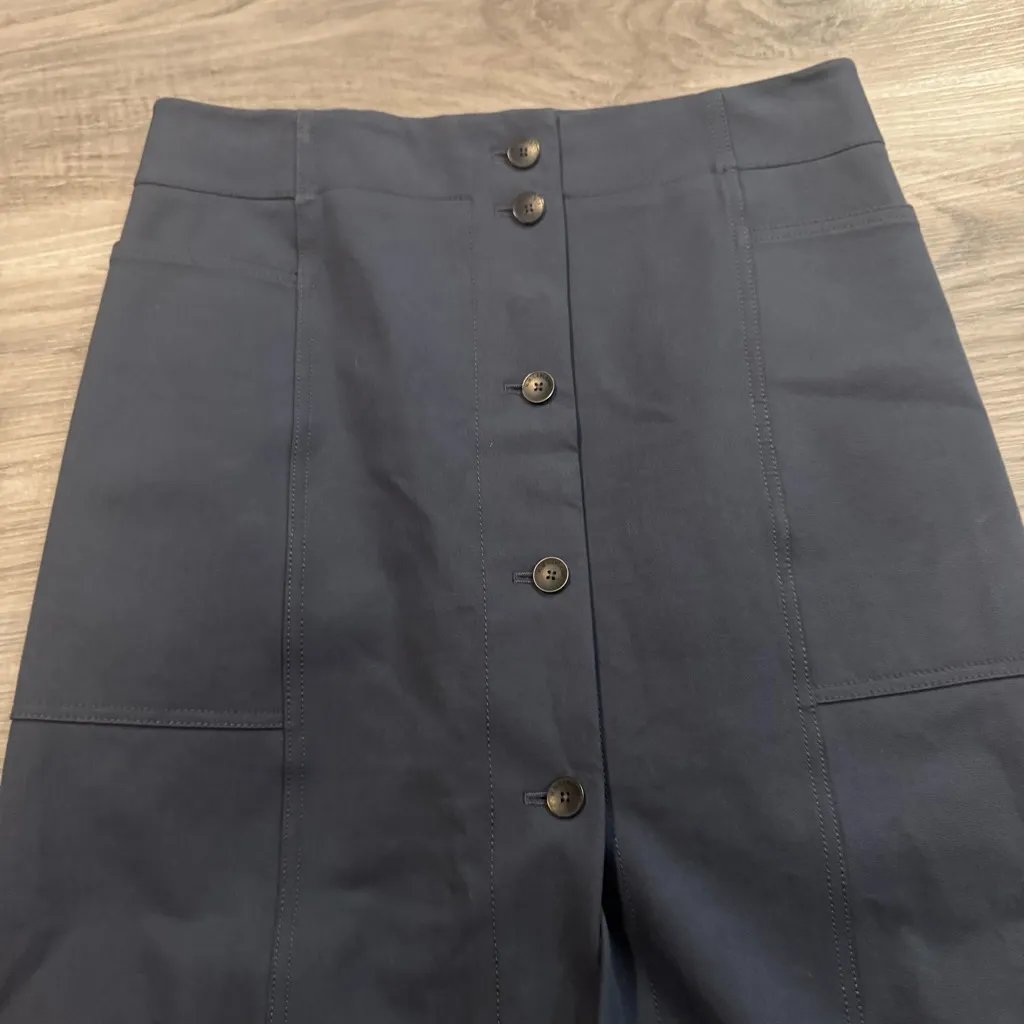 MM Lafleur Sz 8 The Lane Skirt Eco Better Than Denim Midi Skirt Utility Stretch - Image 6