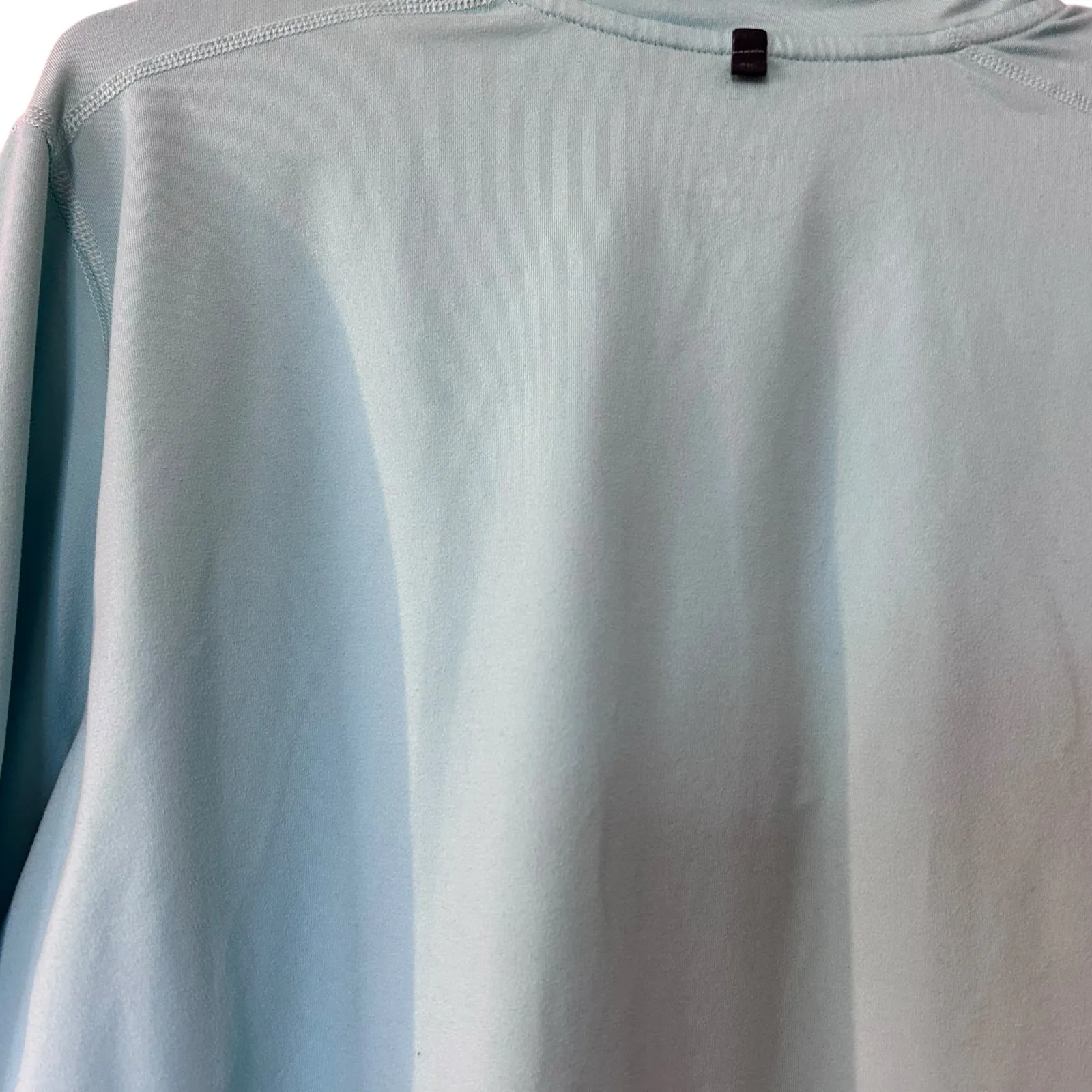 NIKE RUNNING TOP 1/2 Zip Collar Teal SZ LG Long Sleeve Finger Holes Athletic - Image 10