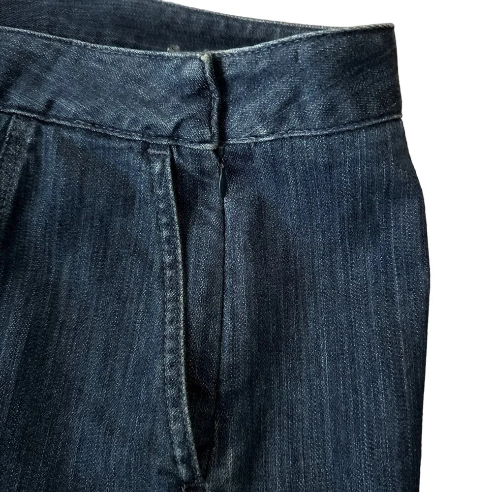 Vintage L.L. Bean, classic fit knee length denim skirt with pockets size 4 - Image 4