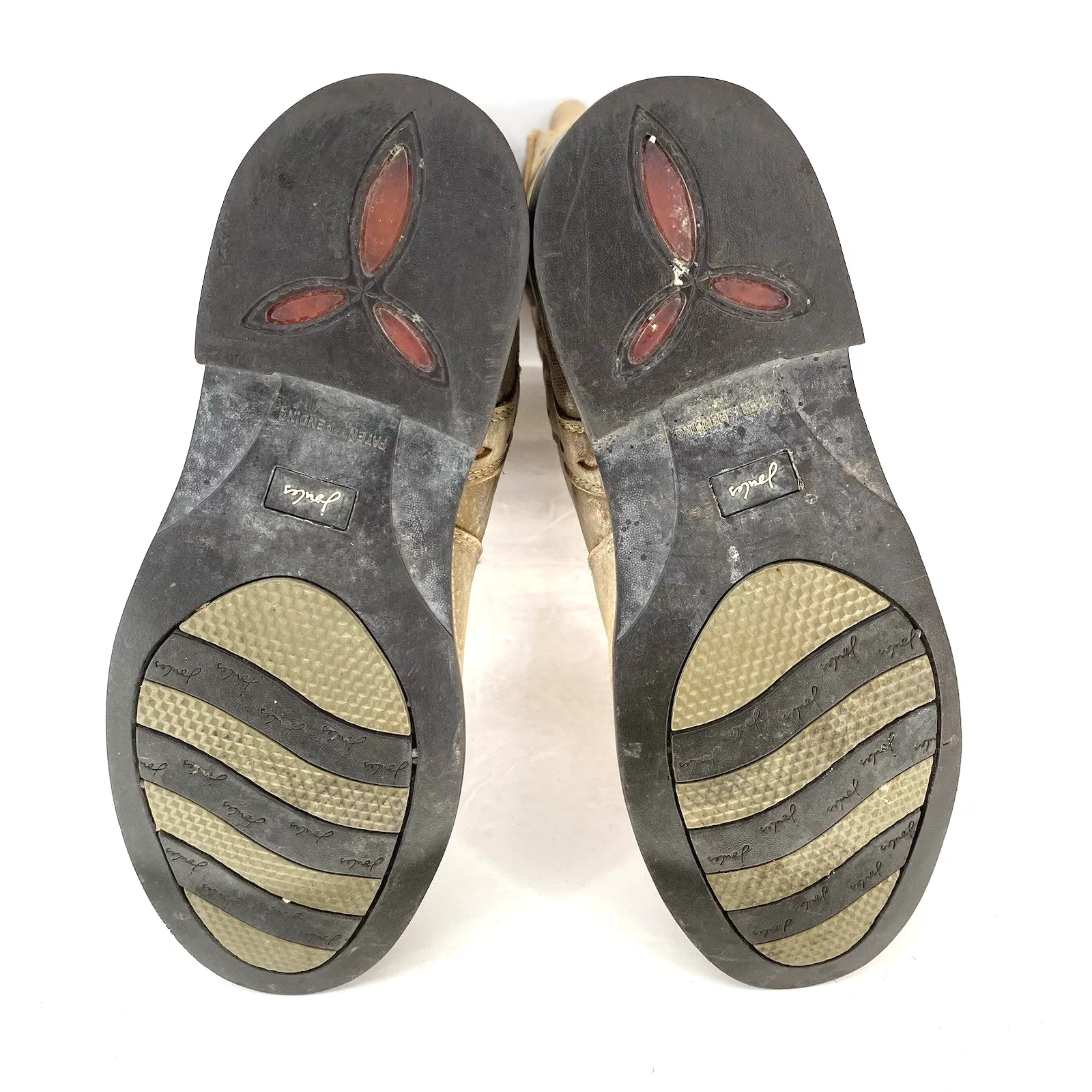 Joules Leather Riding Boots Embroidered Distressed Tan Women's Size US 8 UK 6 - Image 6