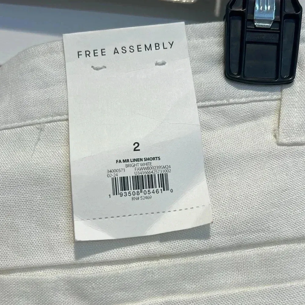 Free Assembly white linen shorts size 2. In perfect condition! NWT! - Image 5