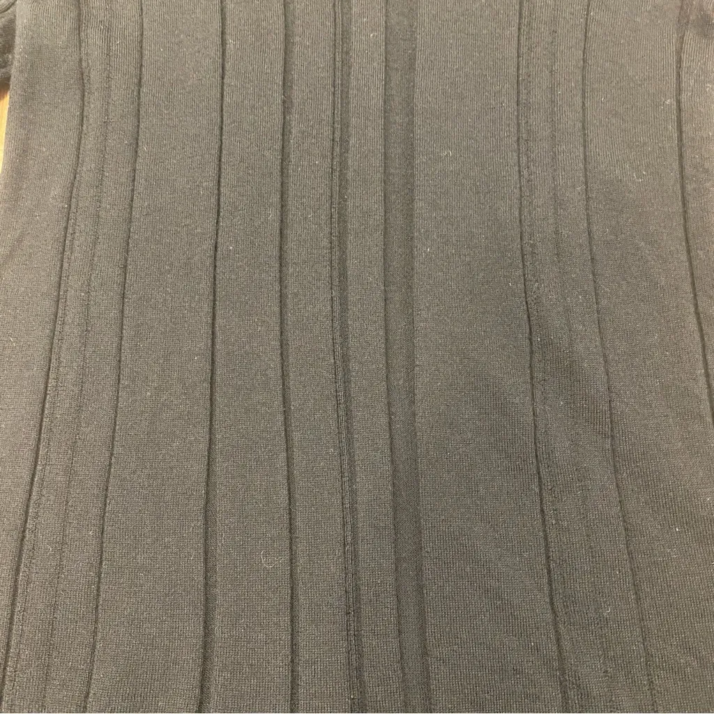 🌟JOSEPH🌟 VARIGATED RIB MERINO WOOL CREW NECK SWEATER BLACK SZ XS - Image 3