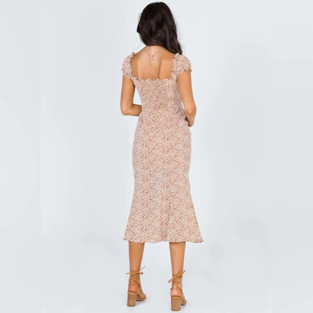 Princess Polly • NWT Just Like Heaven Midi Dress Brown White Floral - Image 2