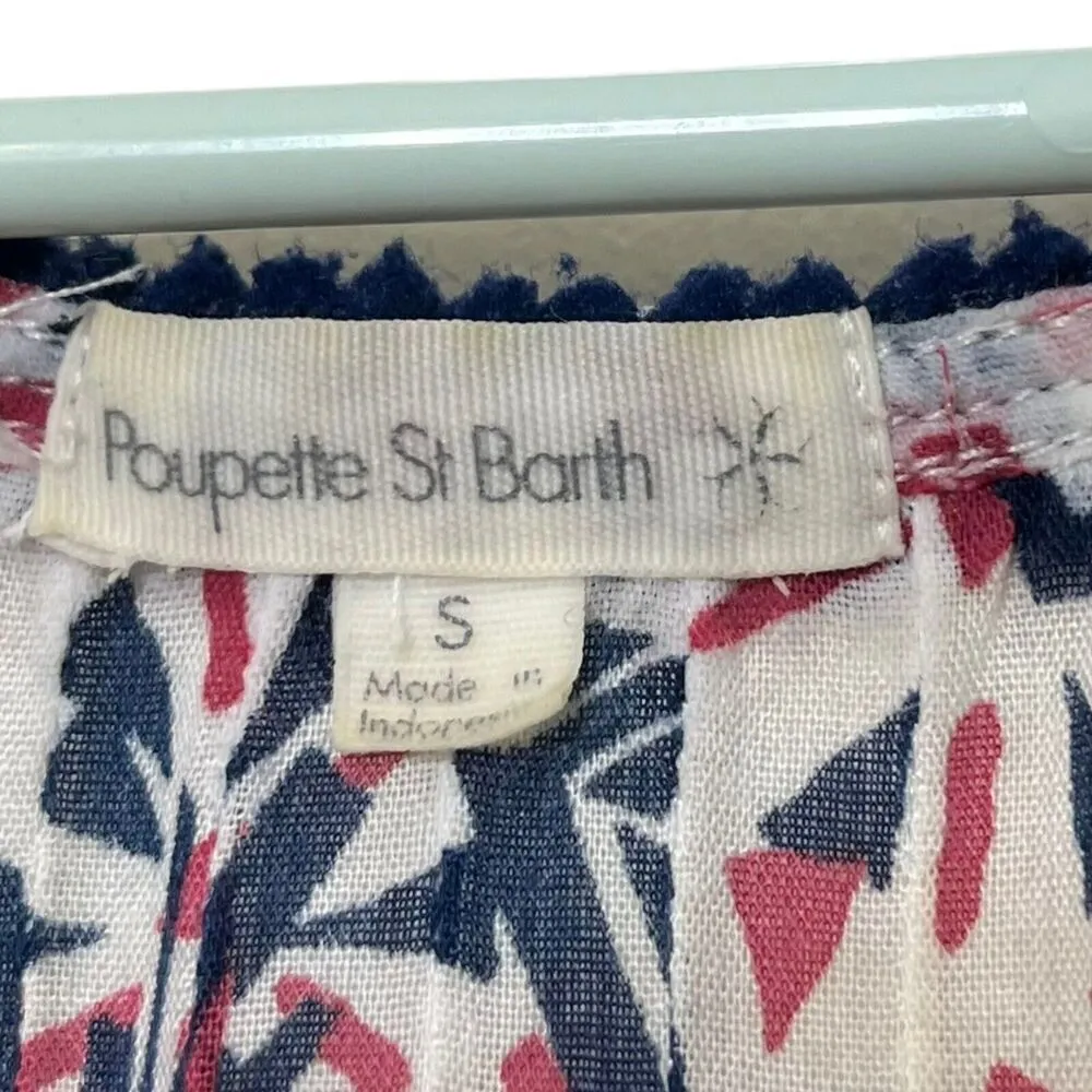 Poupette St Barth Nola Mini Dress Geometric Print Women’s Size Small Racerback White - Image 12