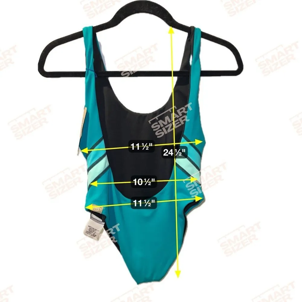 Imsy Swimwear One Piece Reversible Swimsuit Bathing Suit Size Small Green - Image 6
