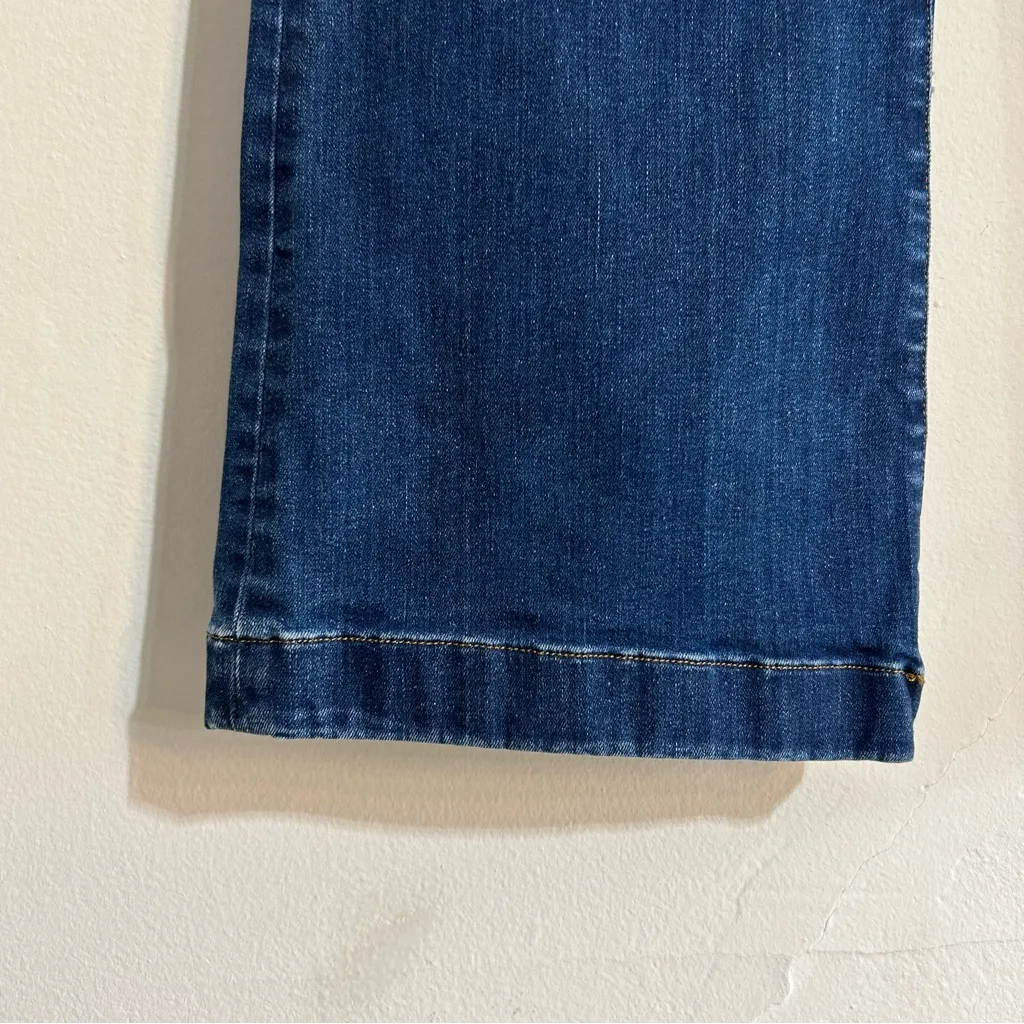 Duluth Trading Co DoubleFlex Flare Bootcut Dark Wash Jeans Size 4 x 31 Blue - Image 2