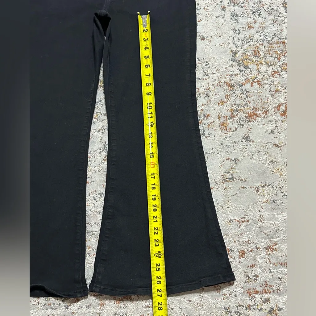 AMERICAN EAGLE Super High Rise Flare Jeans size 14 x-short black - Image 7