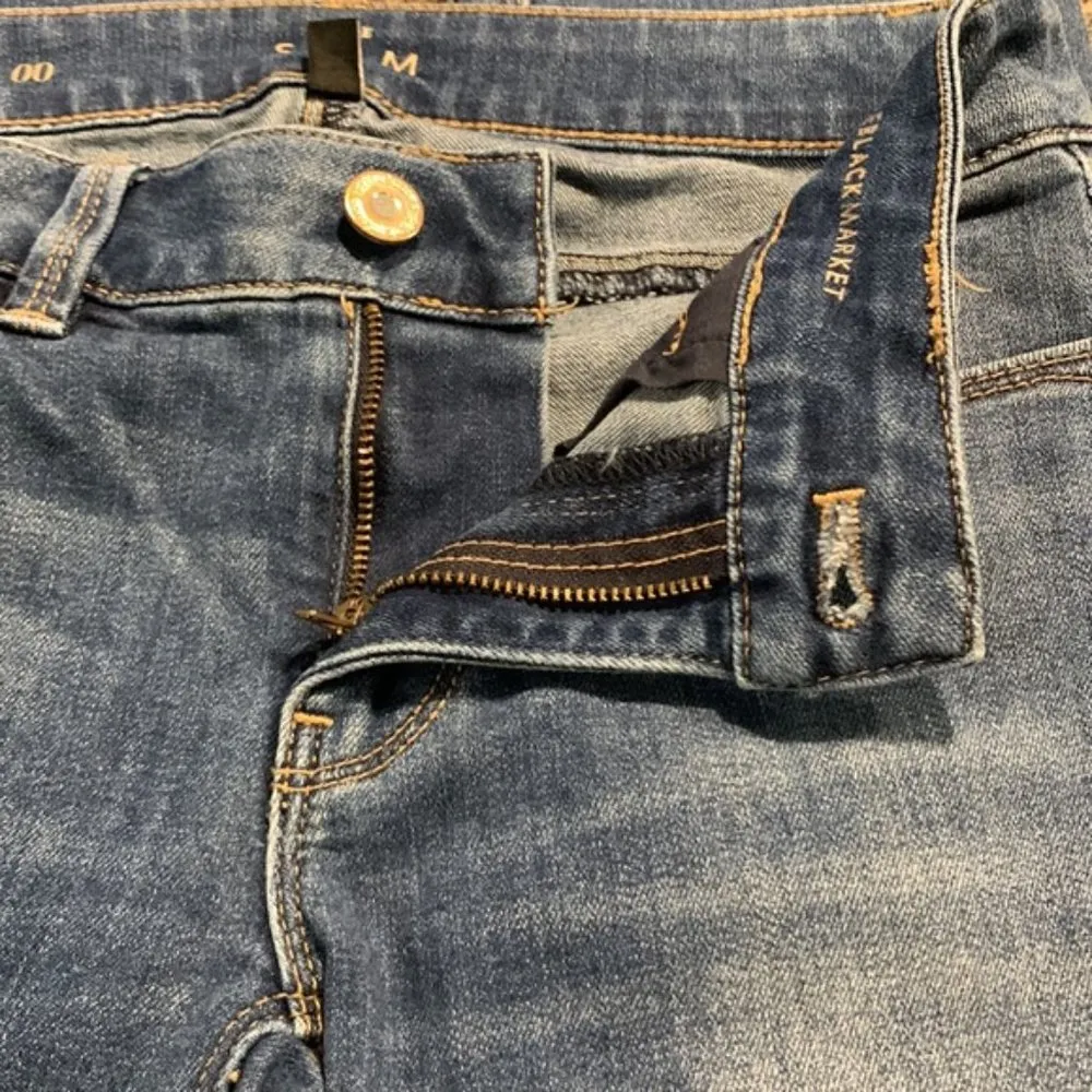 WHBM White House Black Market Denim Stretch Jeans The Slim Size 00 EUC #7418 - Image 10