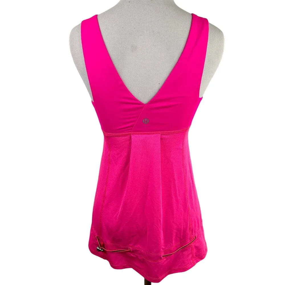 Lululemon Hot Pink Hustle & Bustle Tank Top Size 4 - Image 6