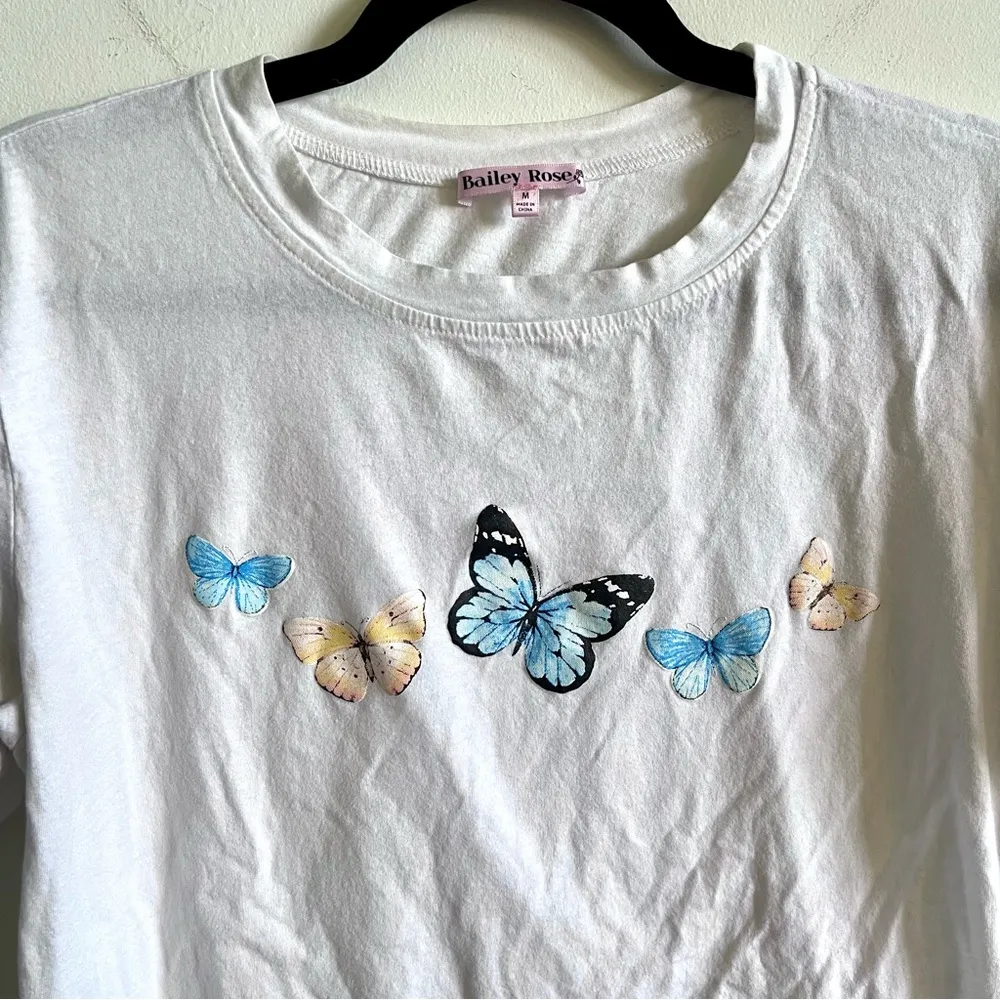Pastel Butterfly Graphic Tee - Image 4
