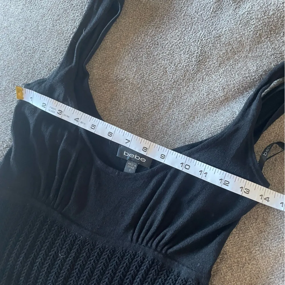 Bebe Y2K Vintage Whimsigoth Knit Babydoll Alternative Grunge Mini Tank Dress S - Image 8