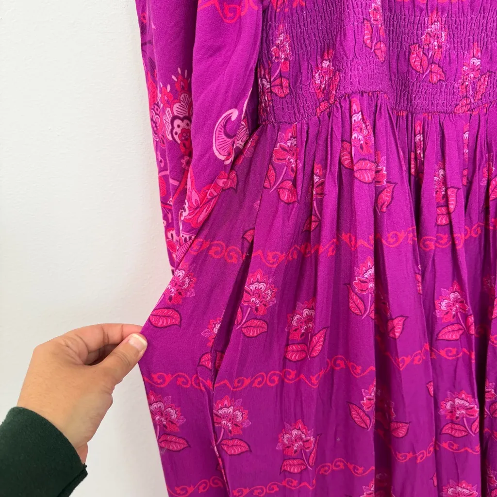 NWT City Chic Estelle Maxi Dress Magenta Smocked Ruffle size 16 - Image 6