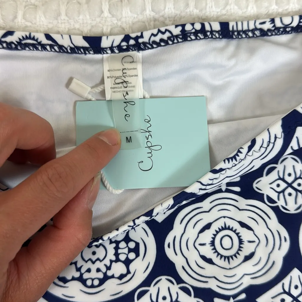 NWT Cupshe Point Me at the Sky High Waisted‎ Bikini Bottoms Size Medium - Image 2