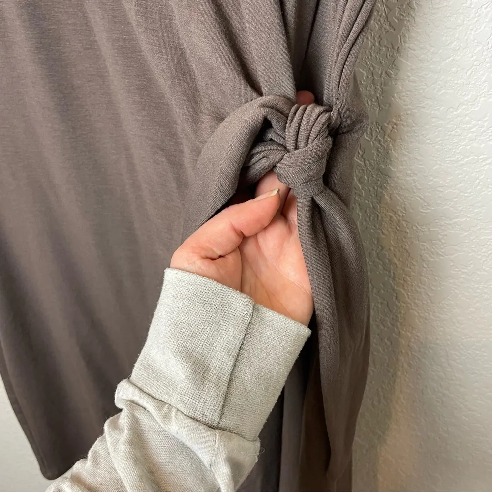 BNWT! CABLE & GAUGE Brown Tie-Front Casual Shirt Dress Size XL - Image 4