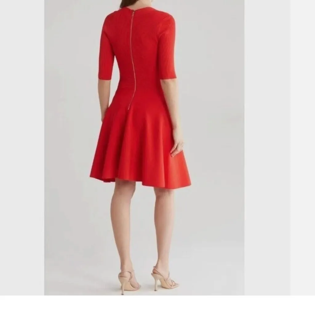 NWT Ted Baker London Milly Sweetheart Sweater Dress 4 (fits like 10 US), RED - Image 7