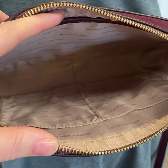 Michael Kors Purse Maroon Crossbody Studded Burgundy Crossbody Bag - Image 6