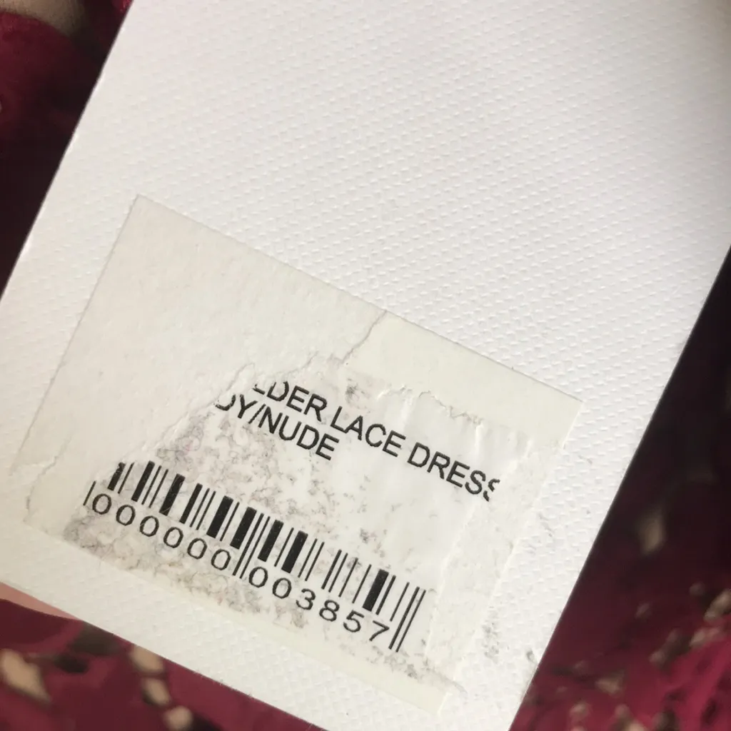 Self Portrait Lace Dress Red Burgundy New With Tags Size 0 - Image 5