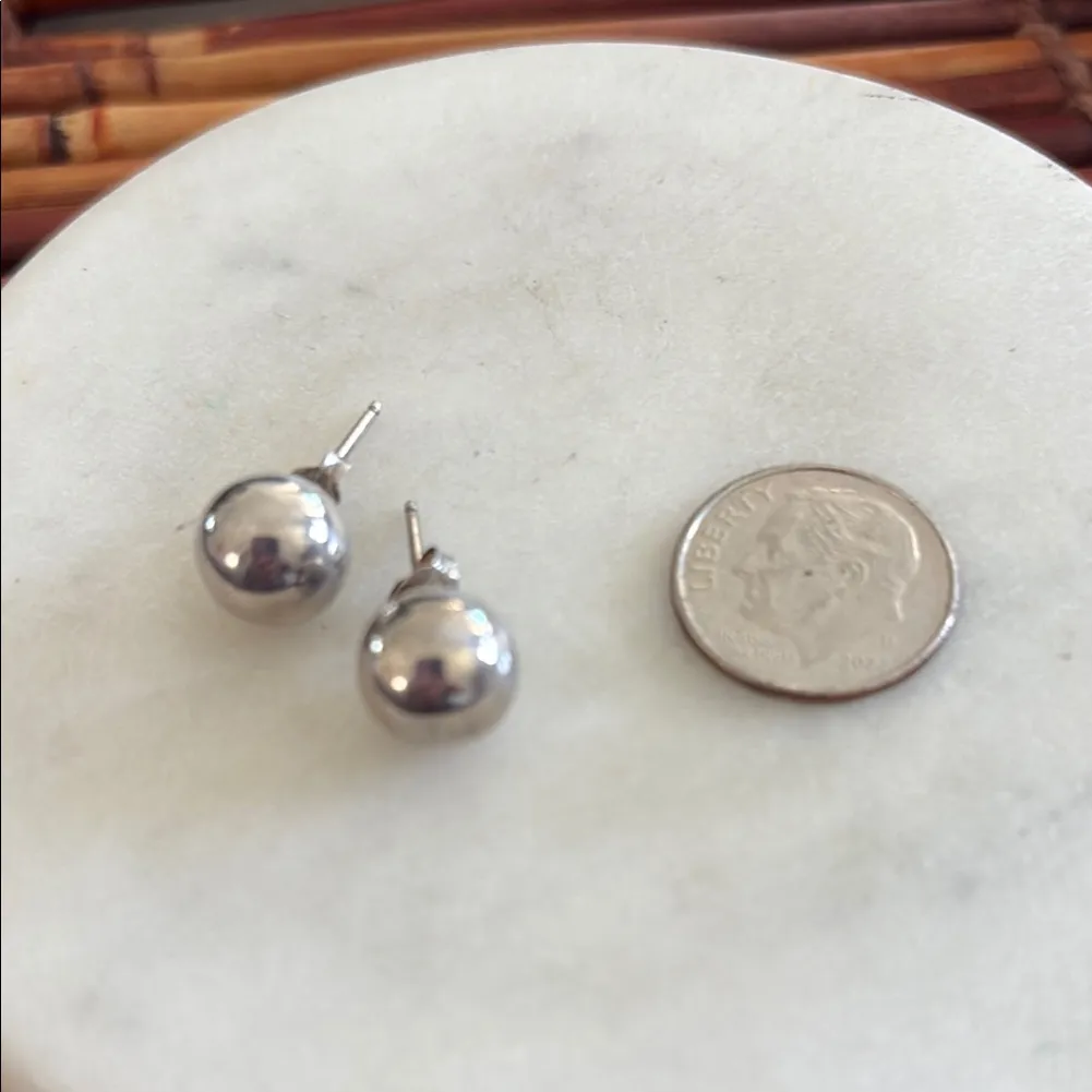 Silpada Sterling Shiny Silver Ball Earrings - Image 4