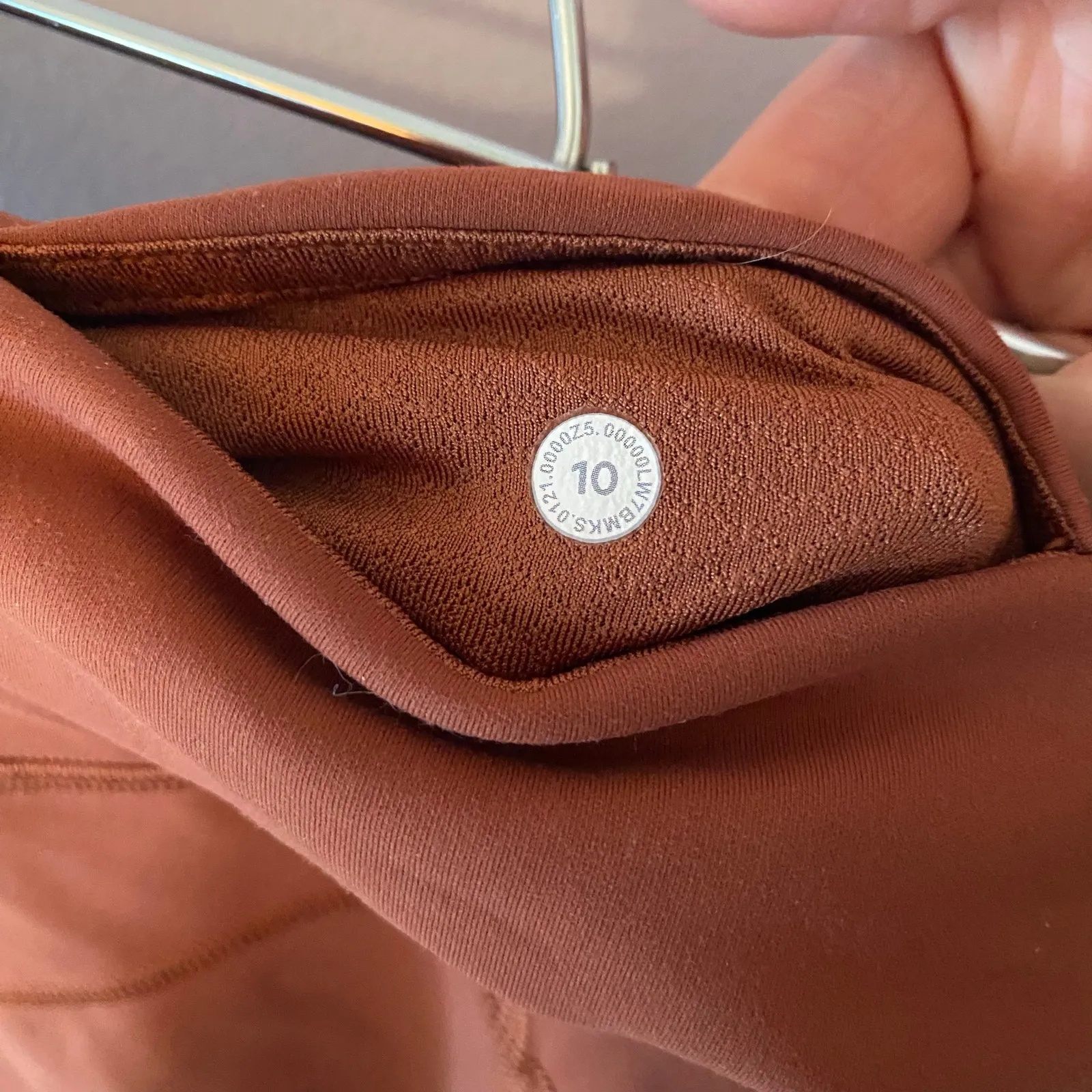 Lululemon Orange Everlux and Mesh High-Rise Biker Shorts 10" Women's size 10 - Image 3