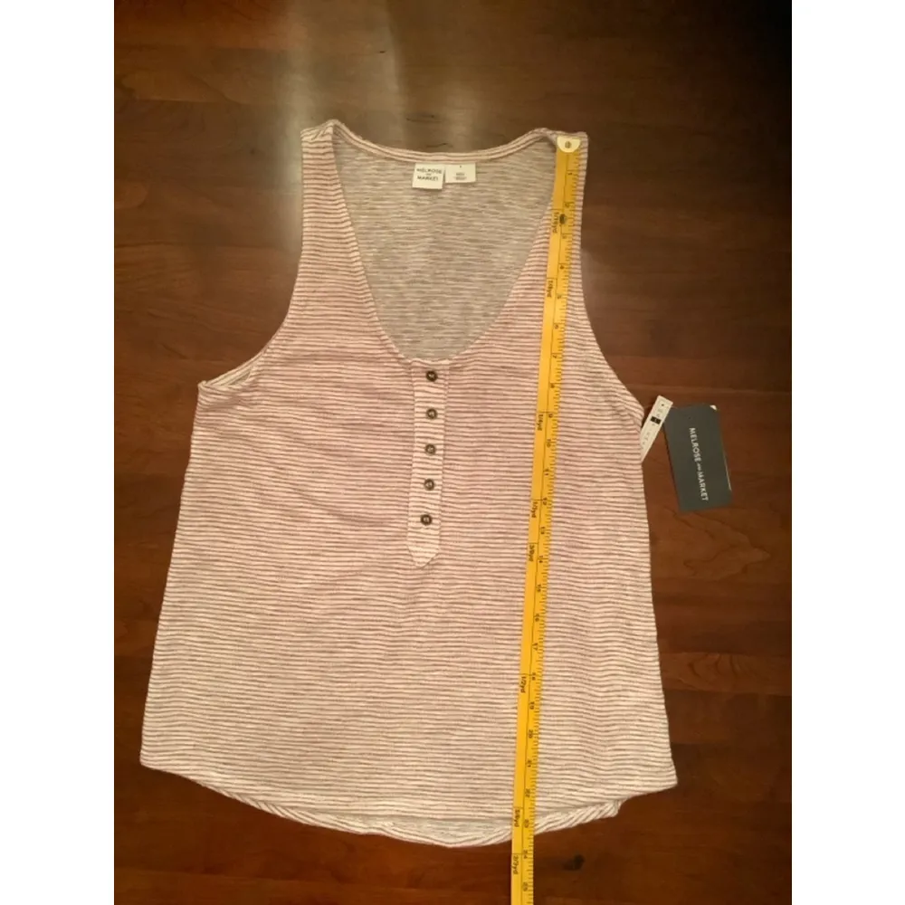 NWT Melrose and Market (Nordstrom Brand) Small Red & White Striped Knit Tank Top - Image 12