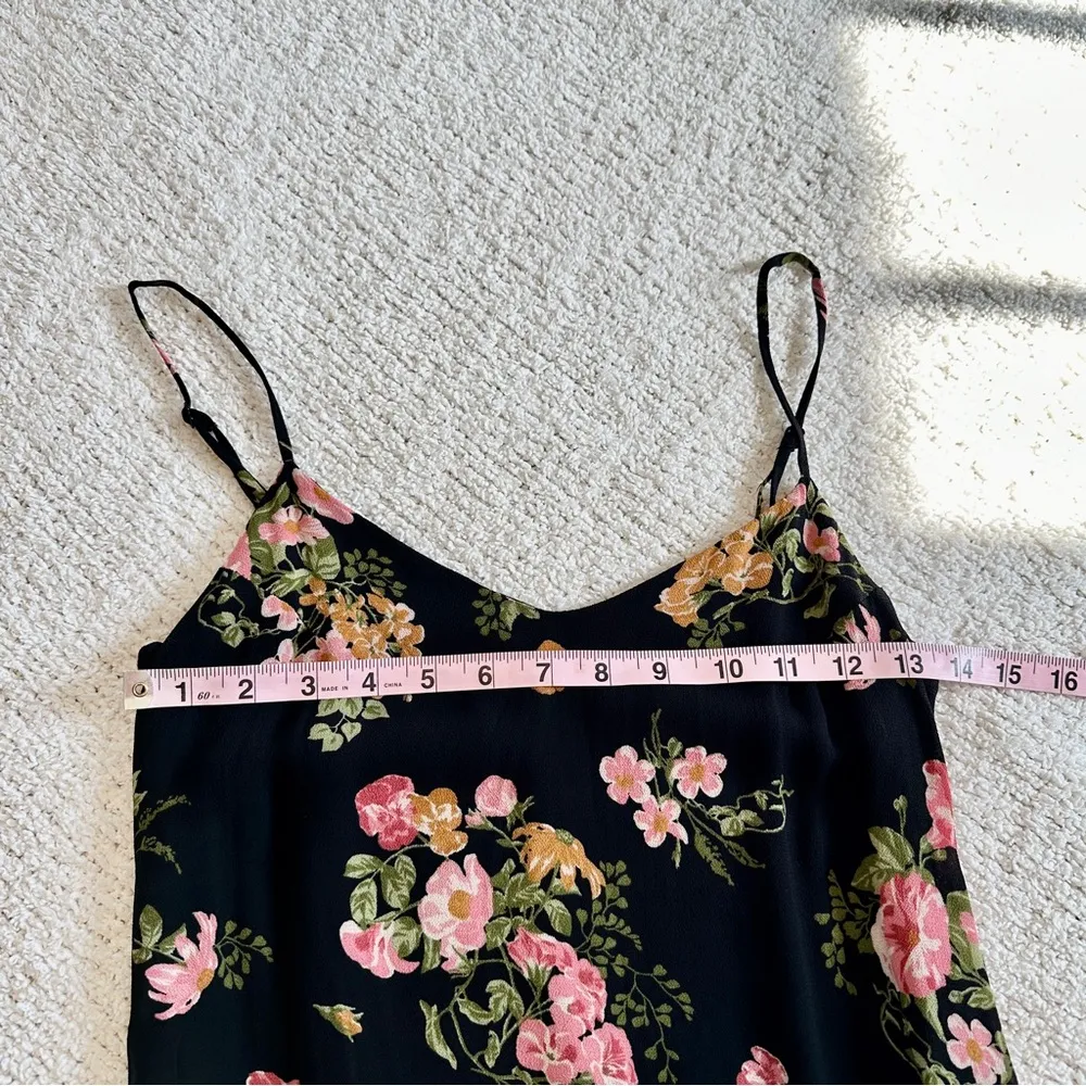 Reformation Black Floral Midi Watson Slip Dress 2 Carmelina - Image 7