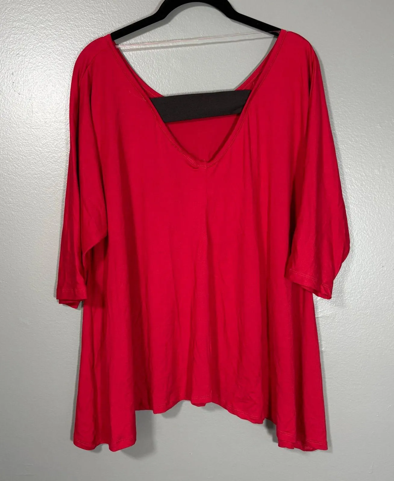 Eye Candy Y2K Sharkbite Hem Bright Red Minimalist Top - 2X - Women's Plus Size - Image 5