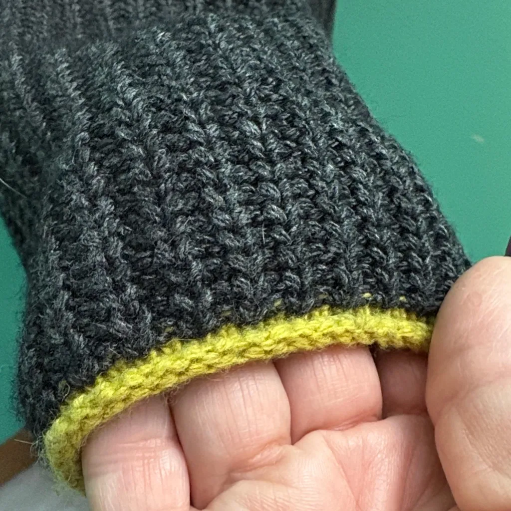 Bartolini Italian Turtleneck Sweater with Yellow Accents Black - Image 7