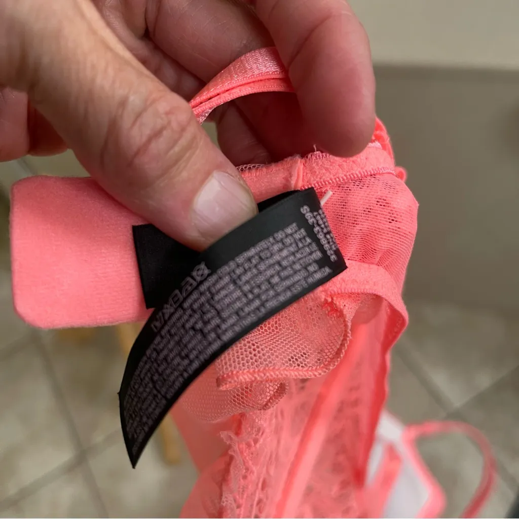 Victoria Secret Pink‎ & Peach Sheer Babydoll Top Lingerie Size 34B EUC - Image 12