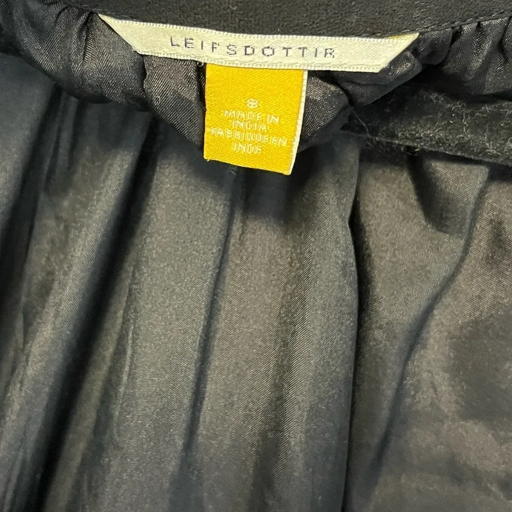 Leifsdottir Anthroplogie Drop Waist Embroidery and Eyelet Dress with Waist Dress Black Size 8 - Image 4