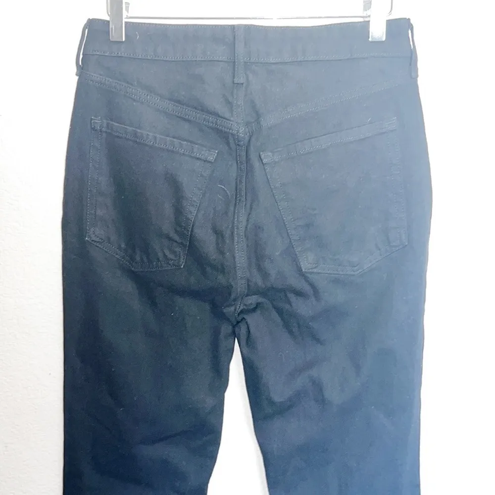 Old Navy Black Slit Hem Extra High Rise Kicker Boot Cut Button Fly Jeans NEW - Image 9