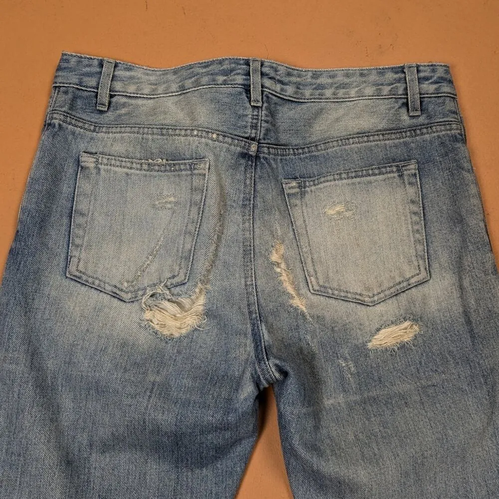 Acne Studios Pop Trash Crop Distressed Jeans Light Wash Size 34 - Image 5