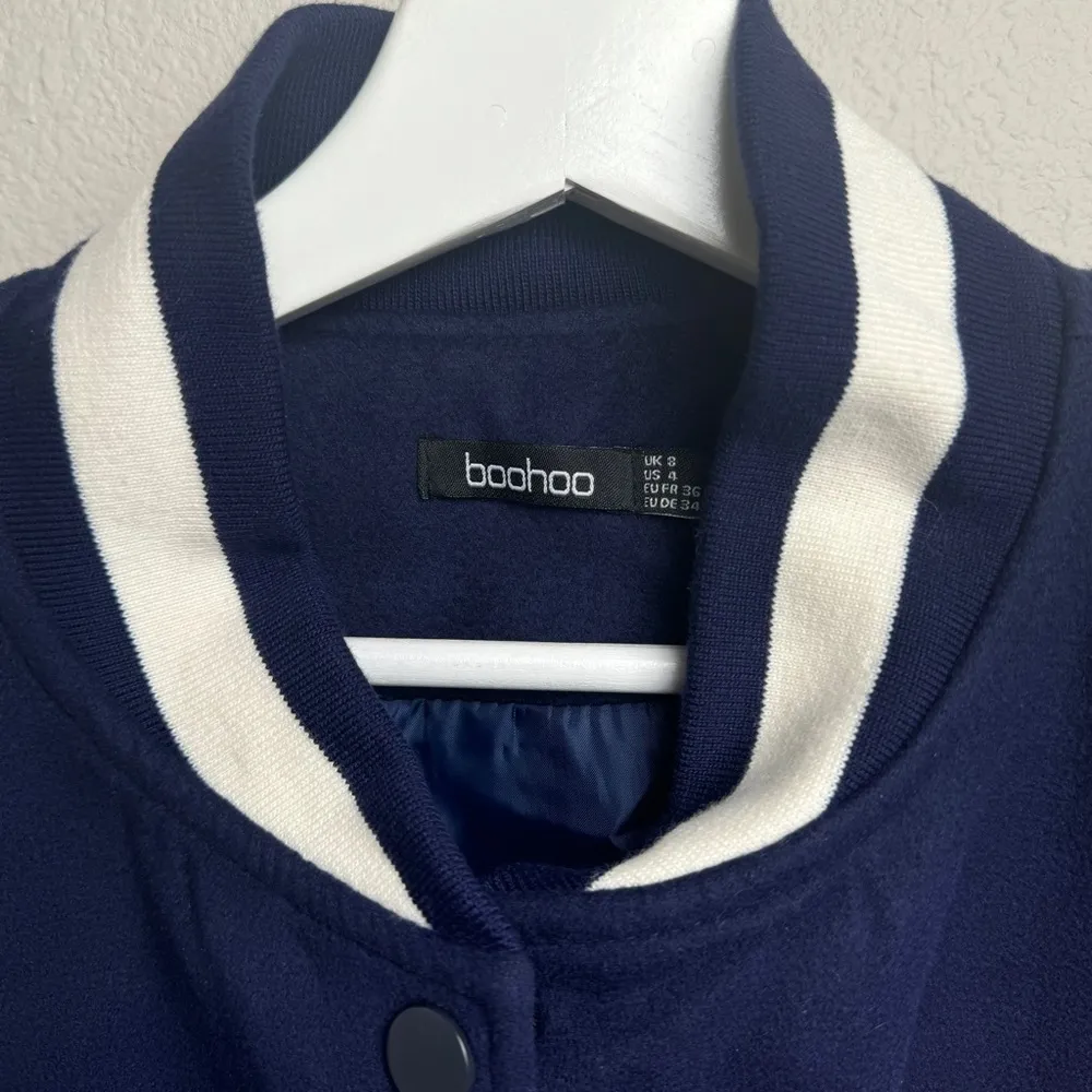 Boohoo  Oversized‎ Colorblock Varsity Bomber Jacket - Image 6