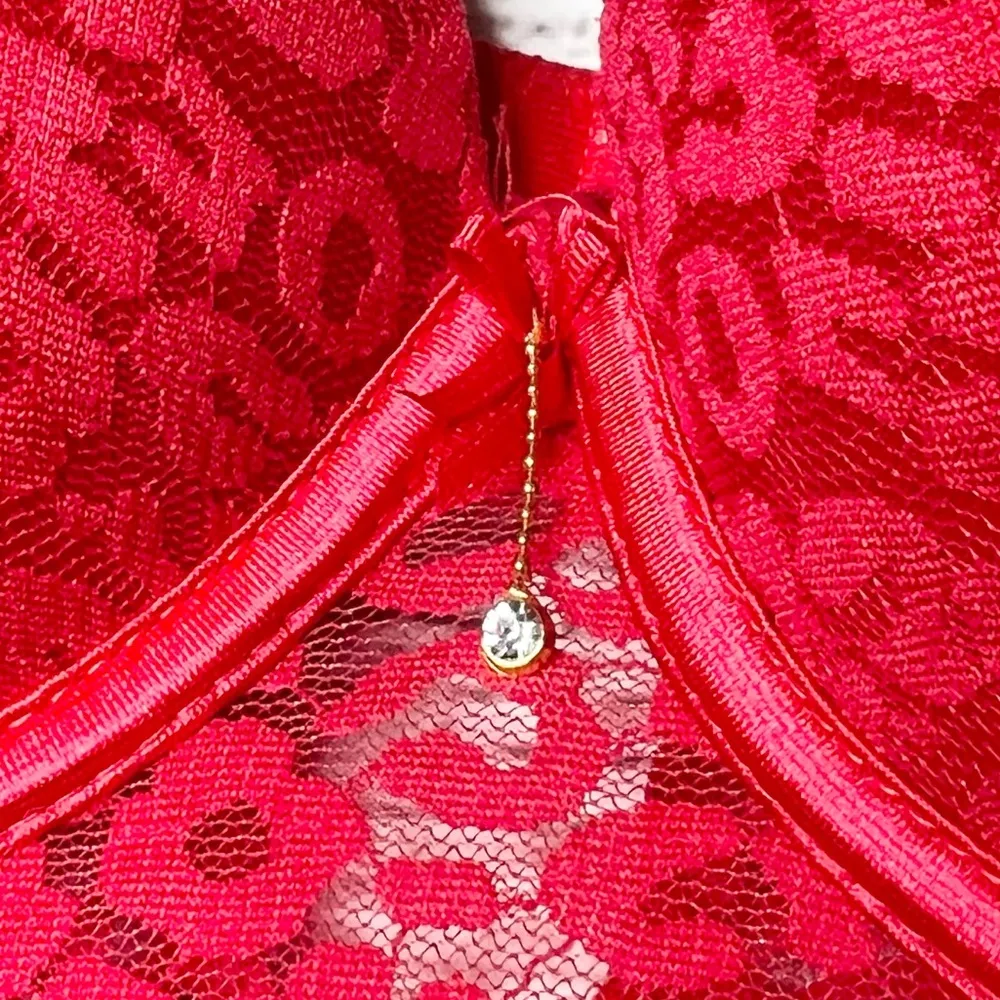 NWT Spree Intimates Pink Lace Sheer Mesh Push - Image 4