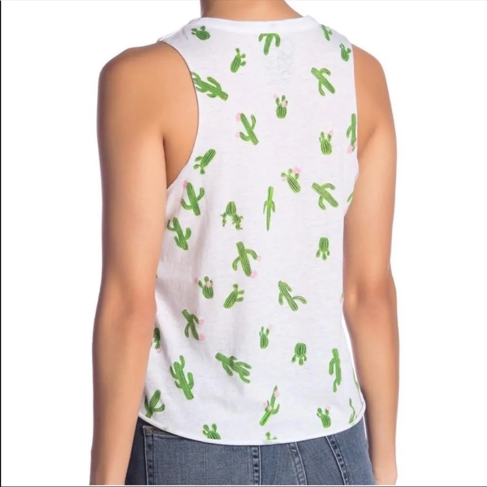 Chaser Cactus Tank Top Tie Front NWT Sz XS - Image 2