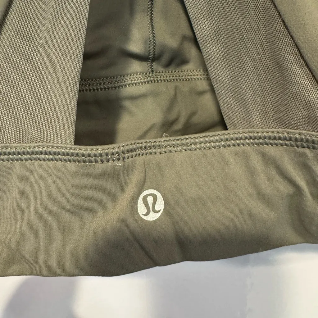 Lululemon Olive Green mesh open back  bra - Image 3