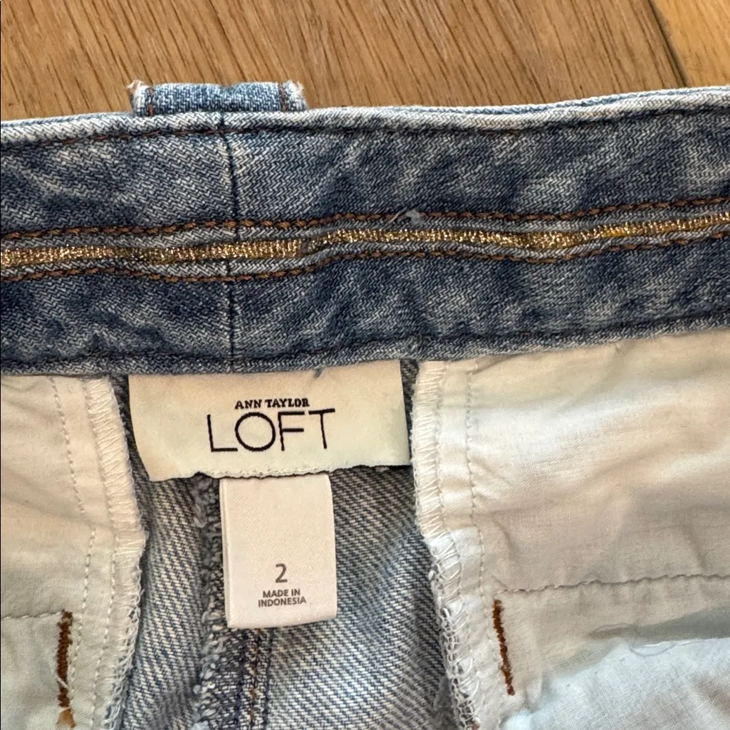 LOFT Light Blue Flare Jeans - Image 2