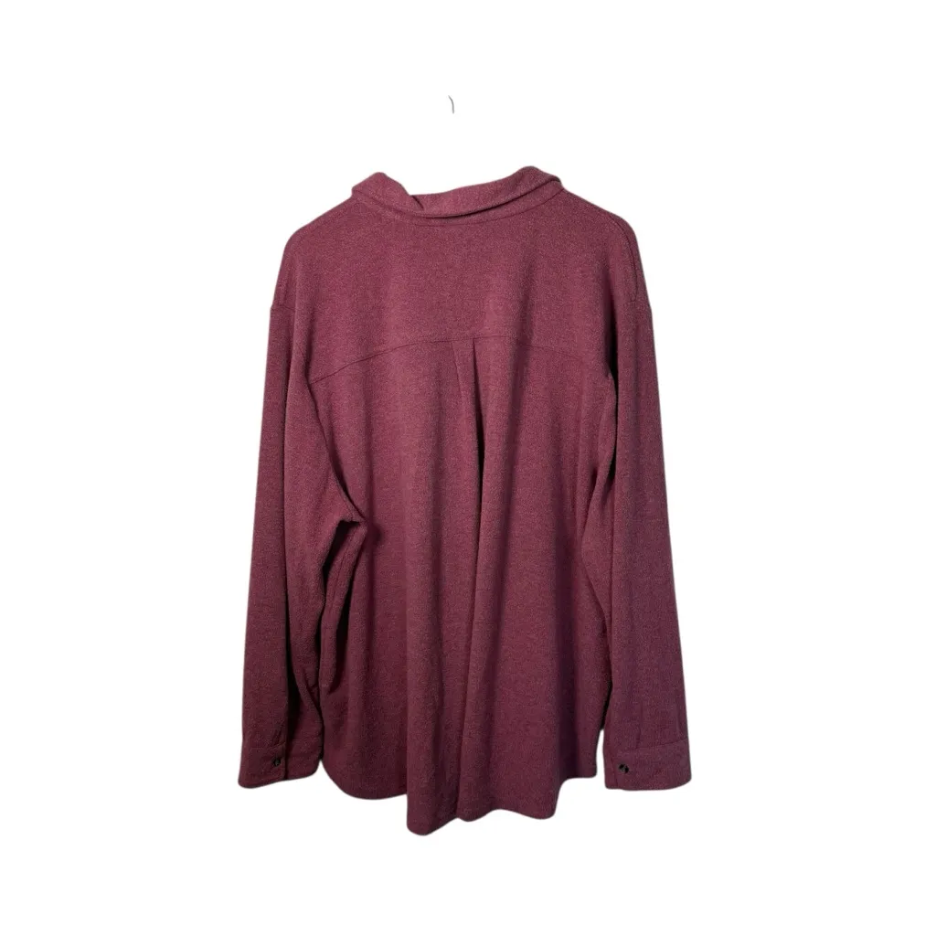 Arula Women’s Knit Button Down Top in Pink Size C (3X) - Image 3