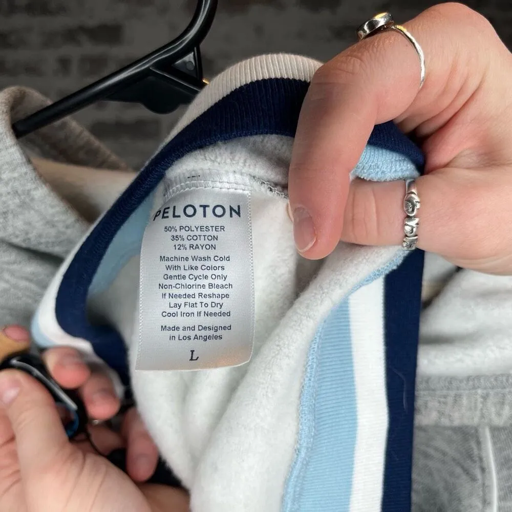 Peloton | women gray full zip hoodie - Image 3