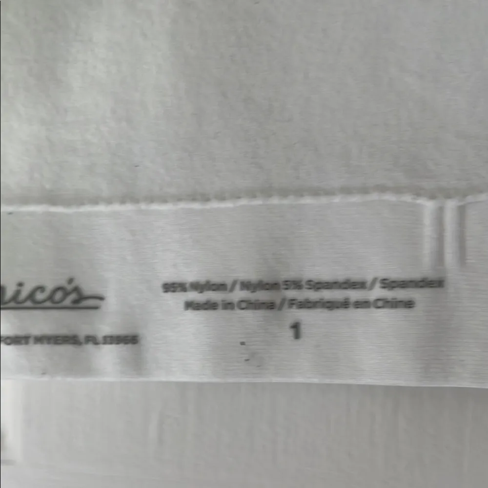 Chico's White Fitted Sleeveless Tank Top - Image 2