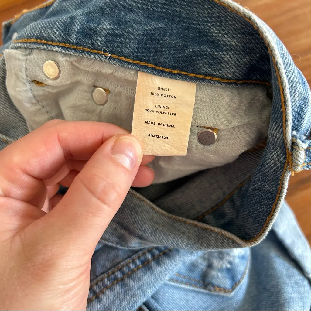 Superdown Button Fly Denim Shorts - Image 4