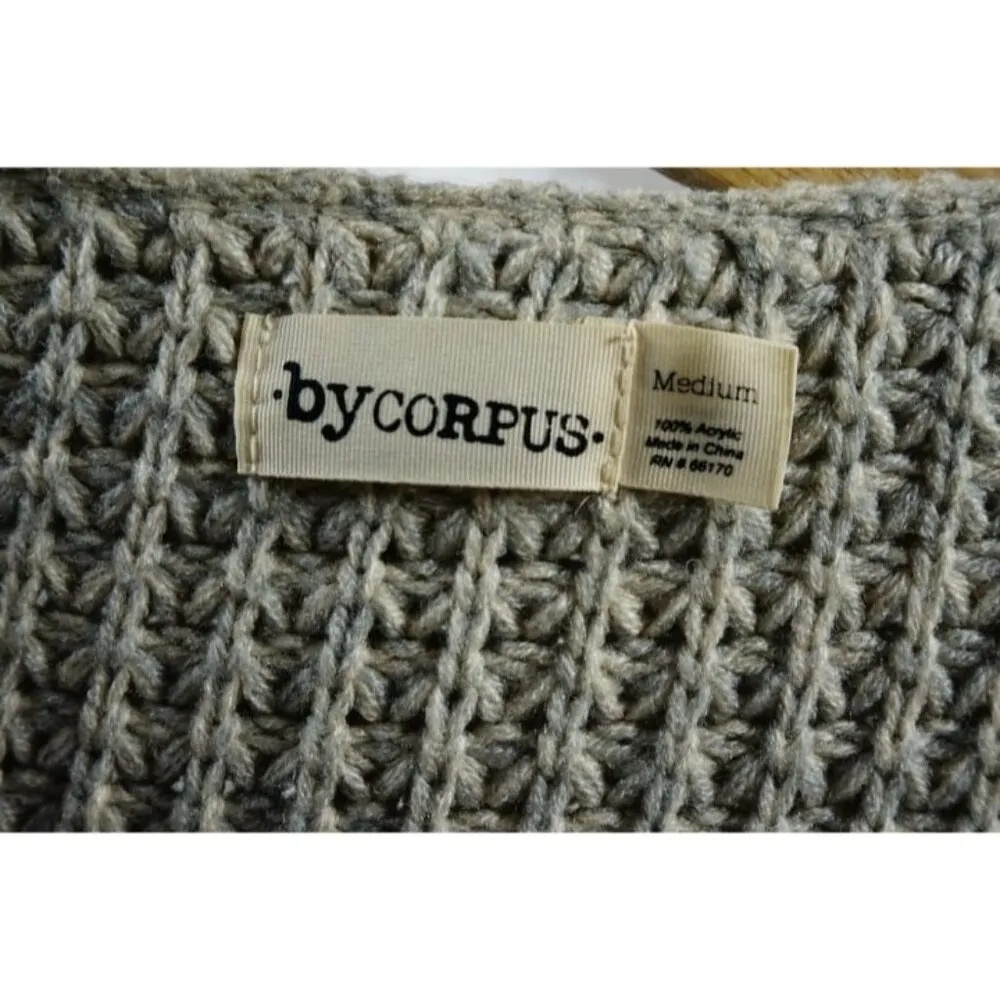 Womens Urban Outfitters byCORPUS Gray Knit Open Drape Cardigan Size M - Image 5