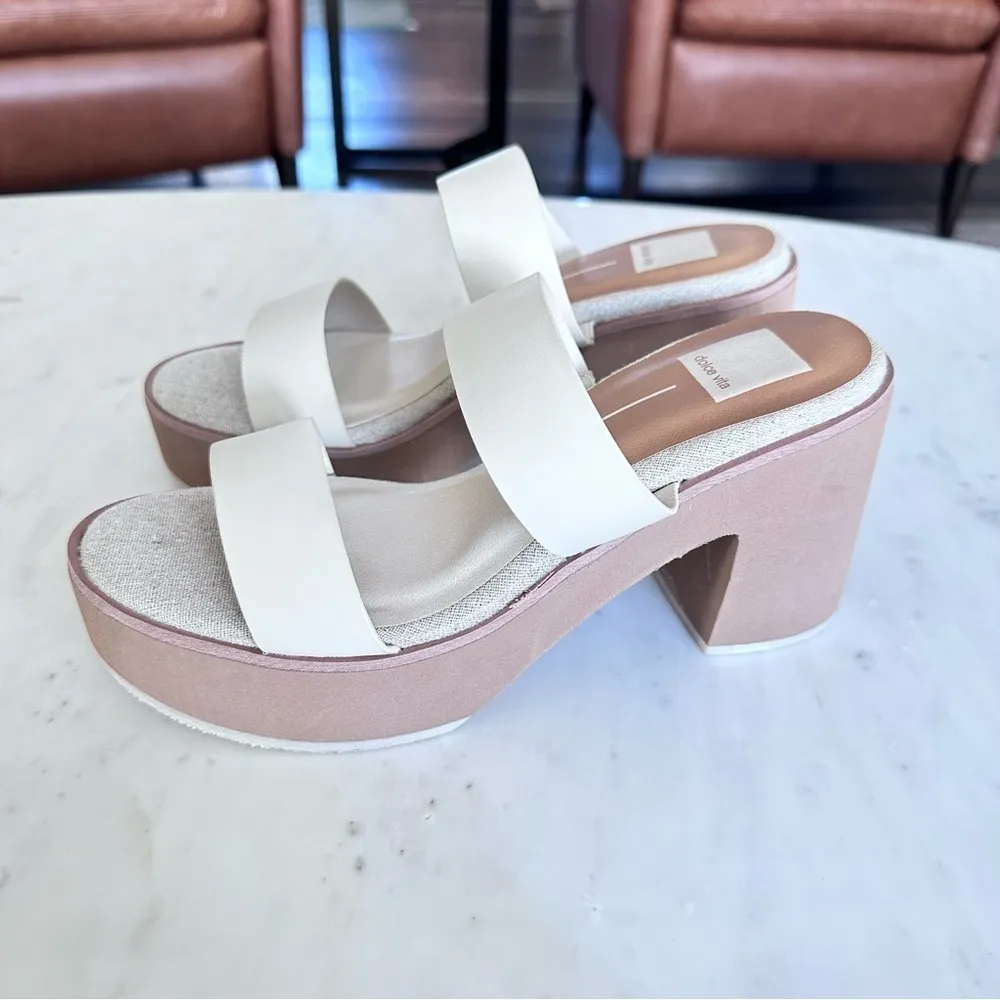 Dolce Vita Maltes Ivory Stella Platform Sandal‎ Brand New Women's Size 8.5 White - Image 4
