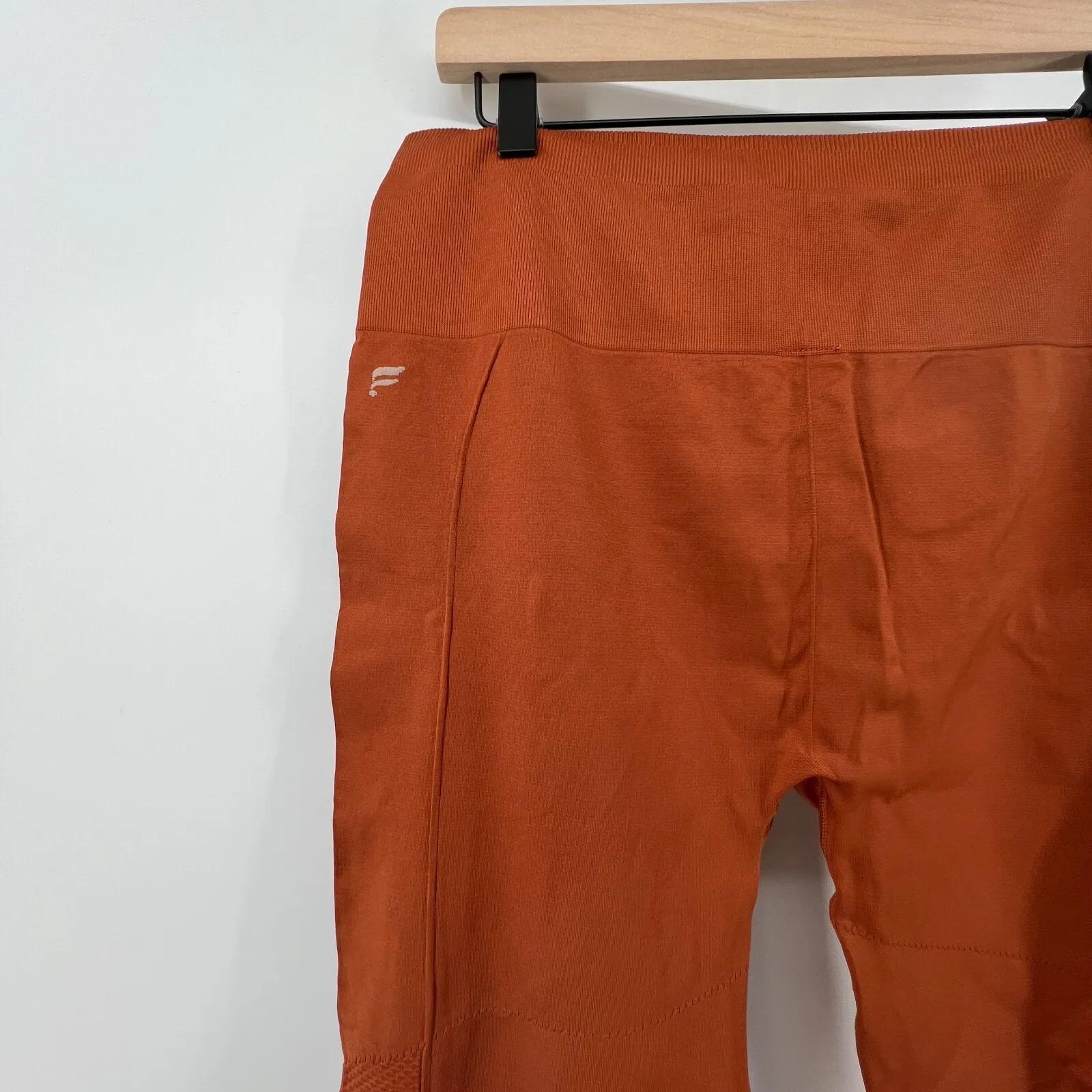 Fabletics Women L Sync Seamless High-Waisted Perforated 7/8 Legging Burnt Orange - Image 4