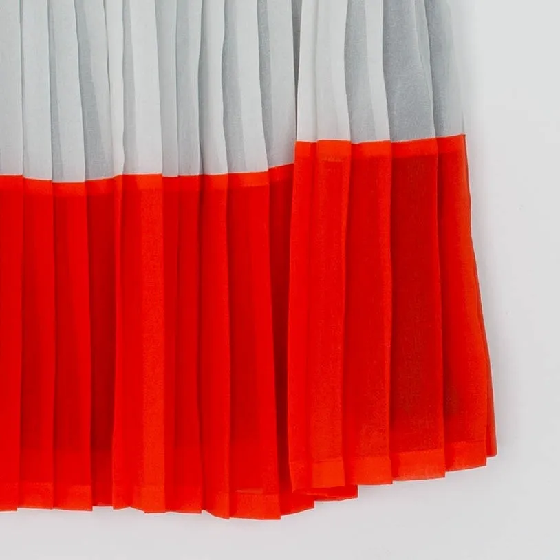 NWT Banana Republic Womens Pleated Skirt Size 4 Colorblock Party Office Work - Image 3