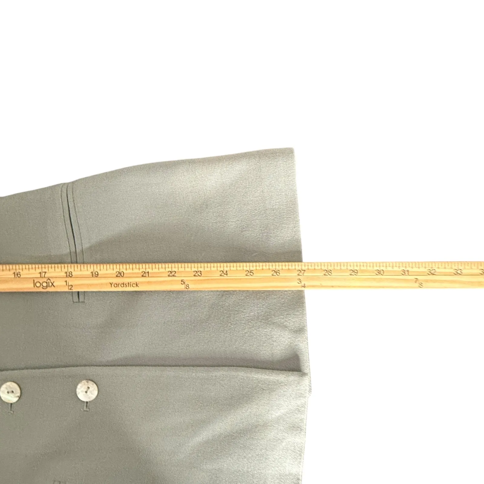 Vintage Bicci‎ Florine Watcher Blazer Womens 4 Wool Mother Of Pearl Buttons Green - Image 11