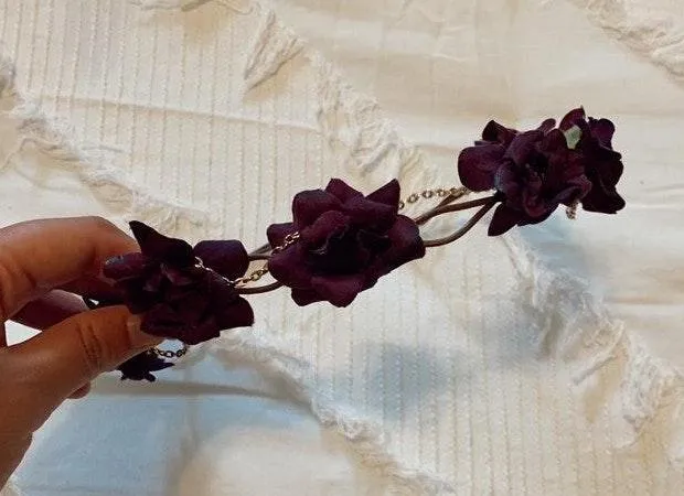 Purple Chain Flower Crown - Image 4