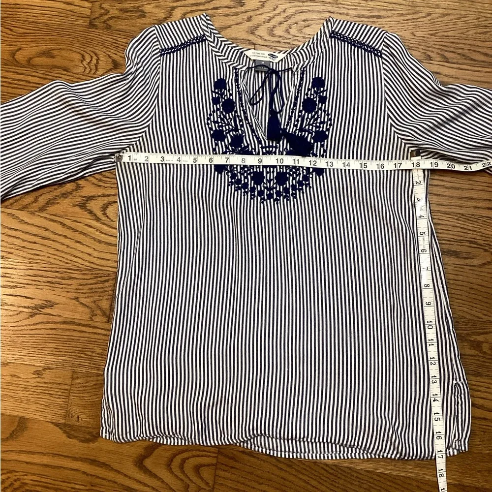 Old Navy Tunic. Blue/white stripe. Medium - Image 11