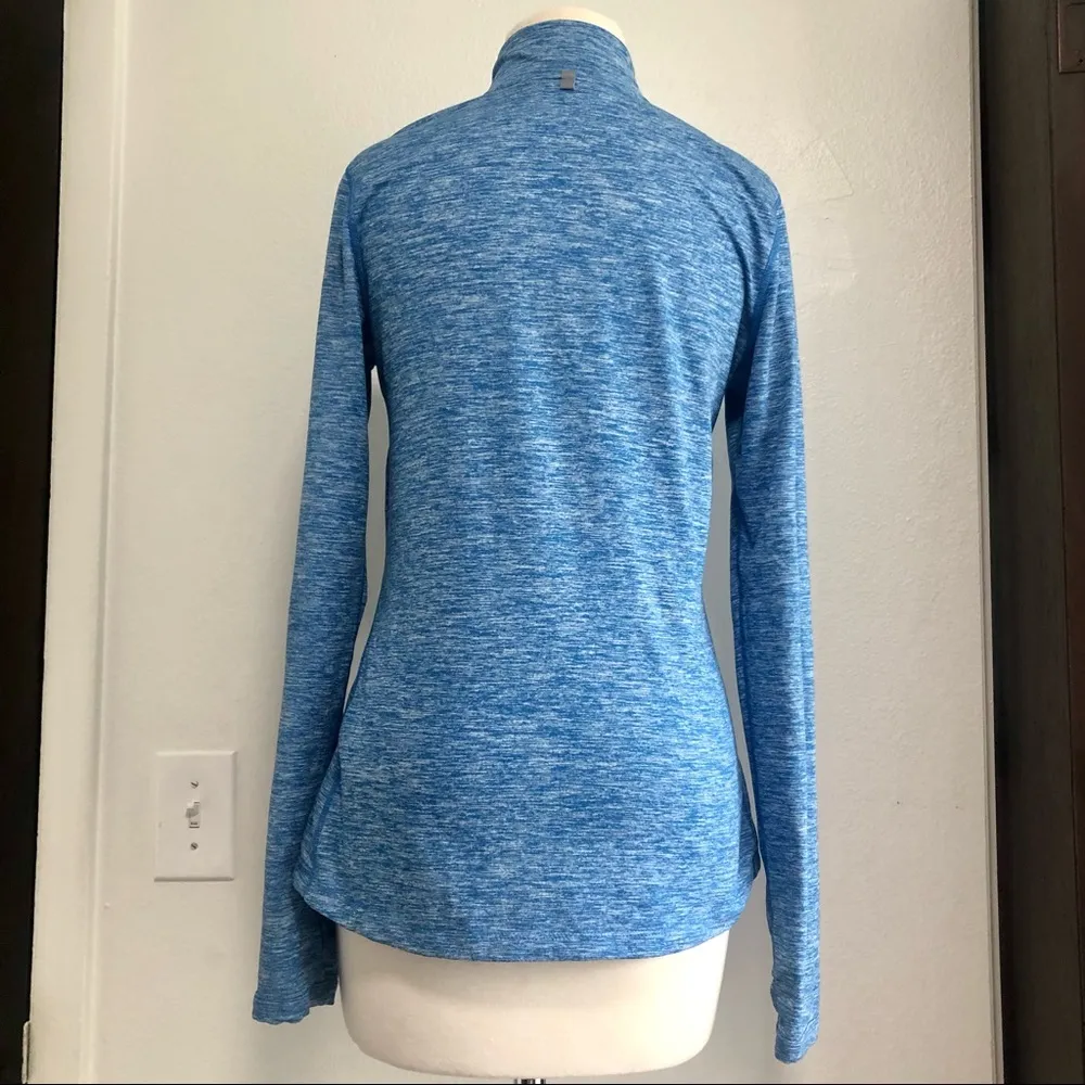 Nike Women’s Size Small Heathered Blue Dri Fit Half Zip Pullover Sweatshirt - Image 2