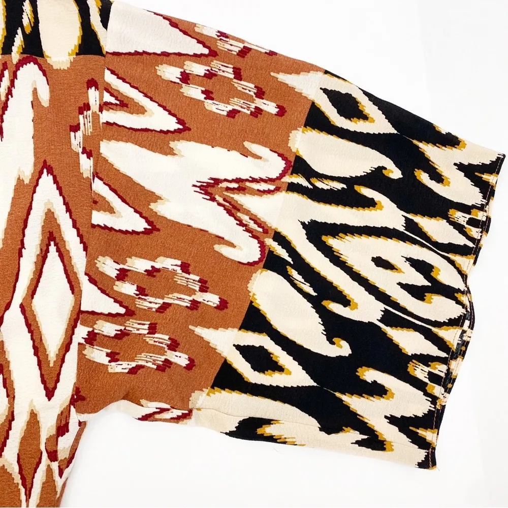 Evereve Mila Maxi Wrap Duster Cardigan Open Front Kimono Aztec Southwestern - Image 9